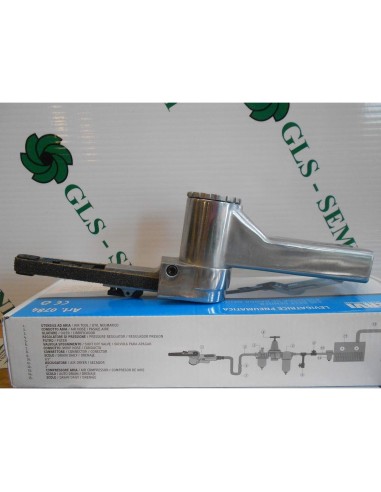5 - Levigatrice pneumatica a nastro abrasivo 10x330 mm x compressore aria Fervi 0784