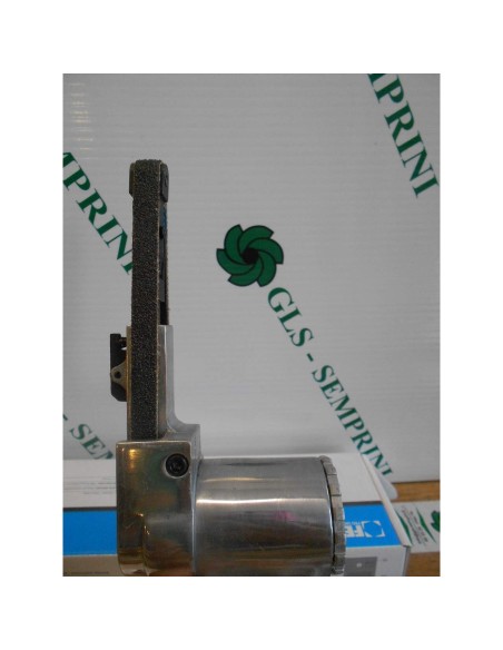 8 - Levigatrice pneumatica a nastro abrasivo 10x330 mm x compressore aria Fervi 0784