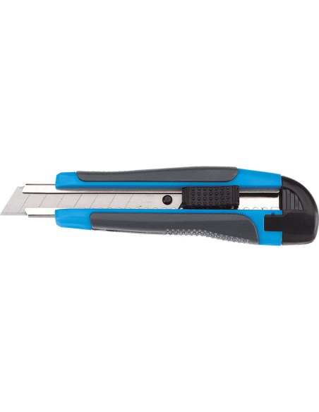1 - Cutter taglierino coltello 18 mm Fervi 0617 guidalama acciaio + 3 lame ricambio