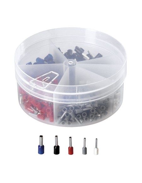 1 - Kit assortimento 400 terminali elettrici preisolati capicorda Fervi 0877