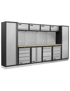 1 - Arredamento modulare officina mobili banchi armadi cassettiere Fervi a007a