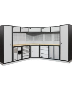 1 - Arredamento modulare officina mobili banchi armadi cassettiere Fervi a007l