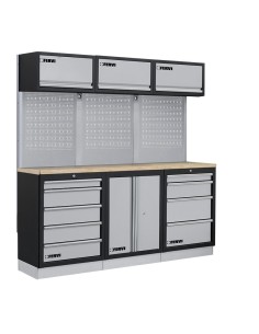 1 - Arredamento modulare officina mobili banchi armadi cassettiere Fervi a007n