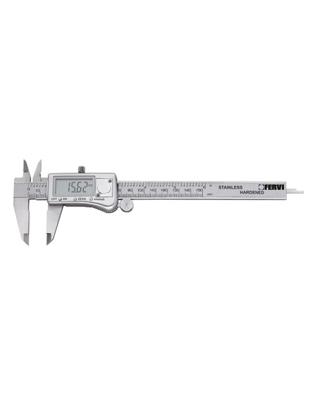 1 - Calibro elettronico display lcd digitale acciaio 300mm Fervi c033/300