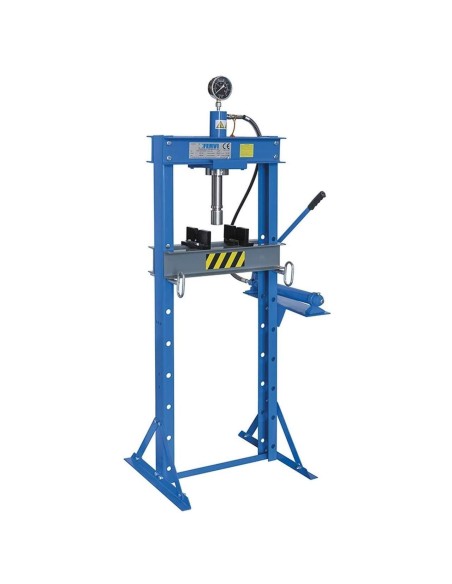 1 - Pressa manuale idraulica pistone 20 t pistone con manometro Fervi p001/20