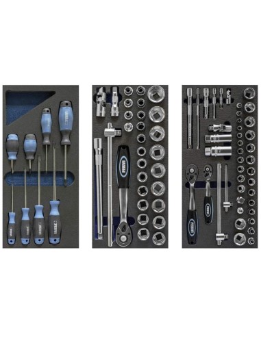 3 - Carrello cassettiera con utensili attrezzi 113 pz officina Fervi c900/cc01