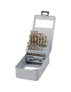 1 - Serie 19 pz punte in hss rettificate cobalto x trapano 1-13 mm Fervi p069