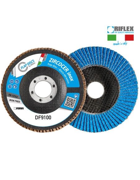 1 - Disco lamellare abrasivo ø115 grana 40 zirconio ceramicato Fervi df91