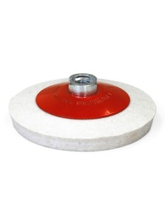 1 - Disco ruota feltro conico m14 per pulitura e lucidatura 115 mm Fervi dfc115/m14