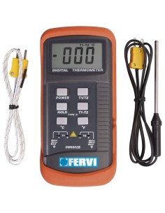 1 - Misuratore temperatura termometro digitale portatile con sonda Fervi t063