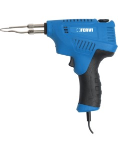 1 - Saldatore a pistola a stagno multifunzione pirografo + accessori 200w Fervi 0443