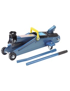 1 - Cric sollevatore martinetto idraulico  in acciaio 2 ton Fervi 0060