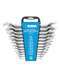 1 - Set kit 12 pz chiavi metriche fisse Fervi 0222