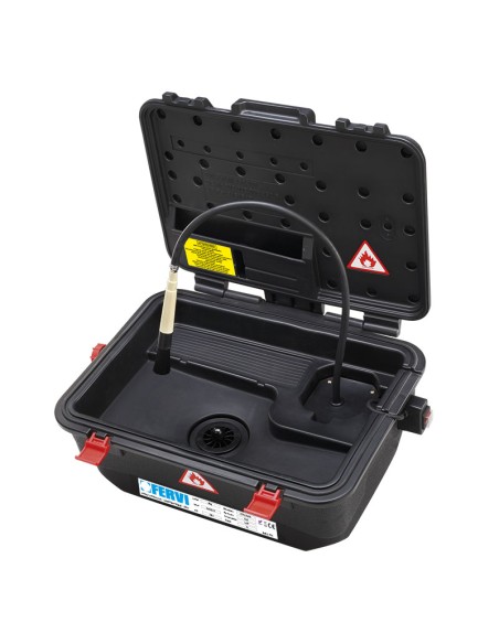 1 - Vasca lavaggio portatile abs pompa a recupero motori carter officina Fervi 0233