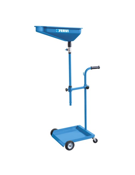 1 - Recuperatore raccogli olio esausto carrellato carrello Fervi 0594