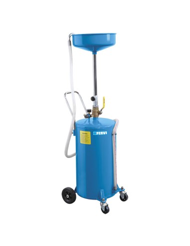 1 - Aspiratore recuperatore raccogli olio esausto carrellato 70l Fervi 0595