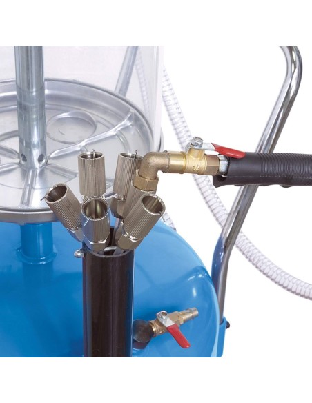 3 - Aspiratore recuperatore pneumatico olio esausto carrellato 70l Fervi 0596
