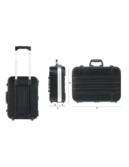 4 - Valigia valigetta trolley porta utensili attrezzi lavoro in abs Fervi 0683