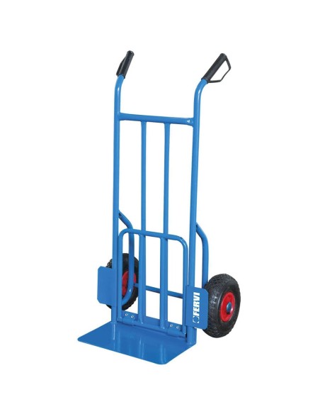 2 - Carrello multiuso porta pacchi legna universale ruote portata 150 kg Fervi c189