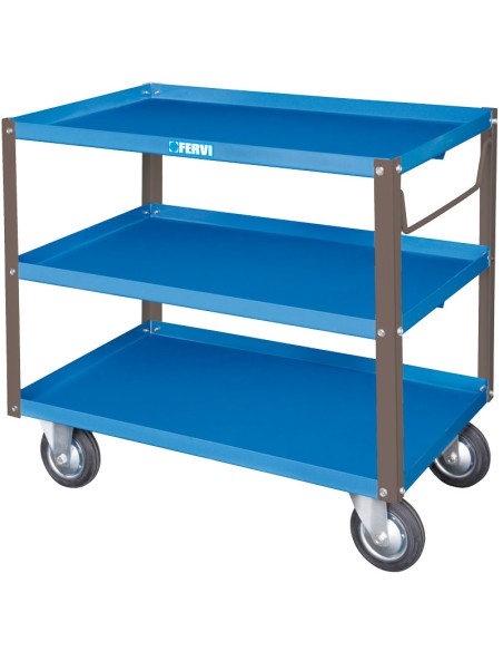 1 - Carrello a 3 vasche officina garage automotive Fervi c750