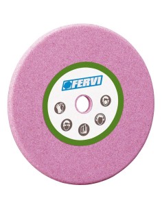 1 - MOLA ABRASIVA GRANA 80 CORINDONE ROSA AFFILA CATENE Ø 100x3,2x10 mm FERVI M160
