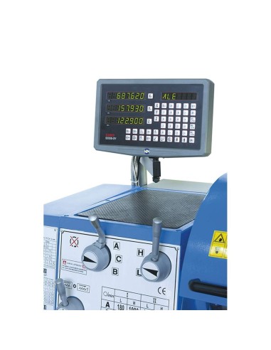 2 - Tornio parallelo con visualizzatore ferro metallo trifase 400v Fervi t070/400v3a
