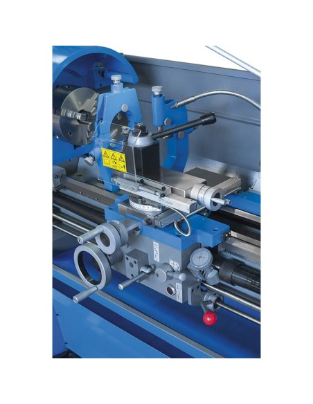 4 - Tornio parallelo con visualizzatore ferro metallo trifase 400v Fervi t070/400v3a