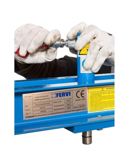 3 - Pressa idraulica manuale da banco 4ton Fervi p001/04