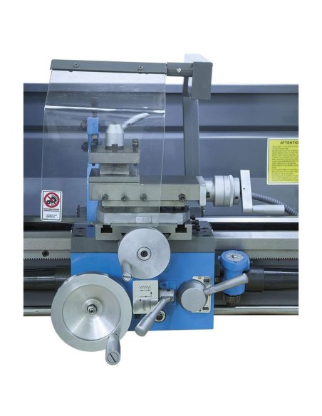 5 - Tornio parallelo ferro metallo monofase velocita' variabile 230 v Fervi t700v