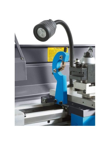 6 - Tornio parallelo con inverter 38mm motore trifase 230v ferro metallo Fervi t900i