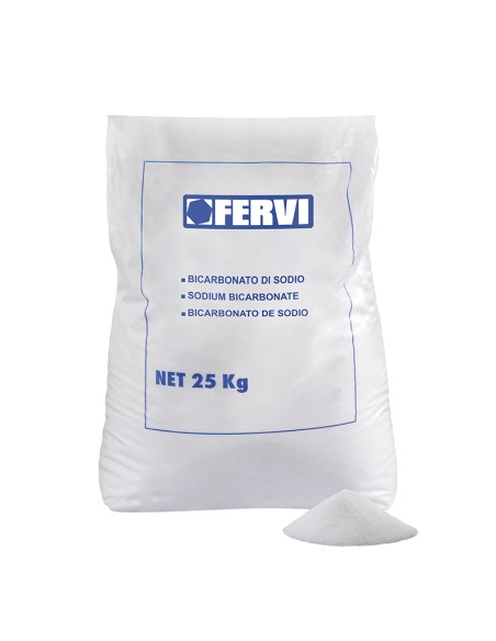 1 - Bicarbonato di sodio sacco 25kg x sabbiare sabbiatrice grana 36 ÷ 80 Fervi 0310b