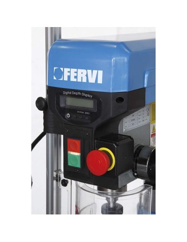 3 - Trapano a colonna da banco con trasmissione a cinghia 550w Fervi 0260