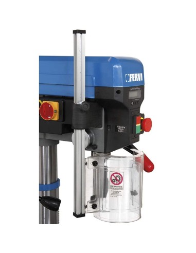 6 - Trapano a colonna da banco con trasmissione a cinghia 550w Fervi 0260