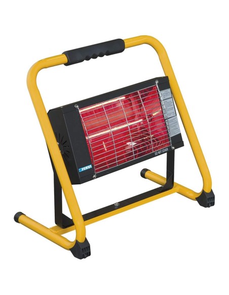 1 - Riscaldatore elettrico a raggi infrarossi ip20 con supporto 2000 w Fervi r610b