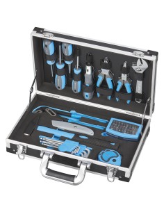 1 - Valigia cassetta set utensili attrezzi chiavi inserti 54 pezzi Fervi 0434