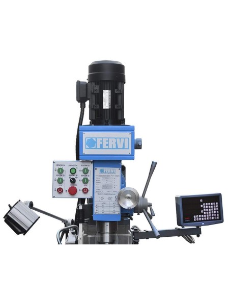 3 - Fresatrice fresa verticale universale a testa veloce 1,5 kw 400v Fervi f050u