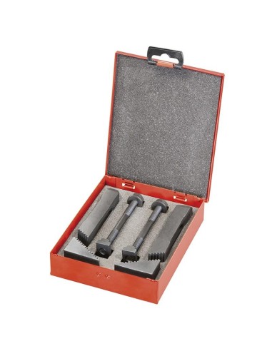 1 - Kit 6 pz staffe staffaggio cava 10 mm bloccaggio pezzi fresa Fervi k002/10
