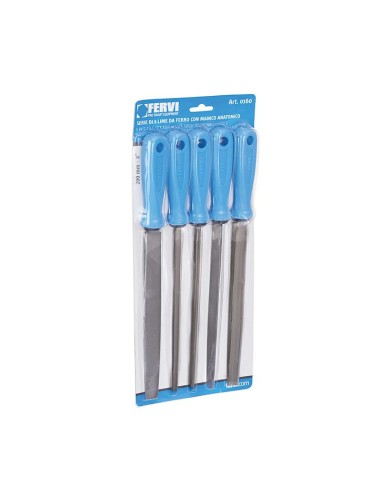 1 - Serie 5 lime da ferro con manico Fervi 0160