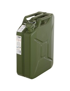 1 - Tanica in metallo verde 20 lt omologata per benzina e carburanti Fervi 0189/20c