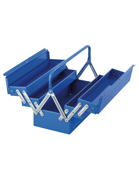 2 - Cassetta porta attrezzi a 5 scomparti in acciaio 450 mm Fervi 0323/45