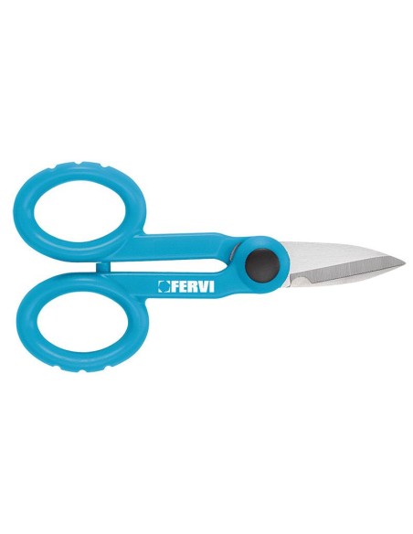 1 - Forbice forbici per elettricista taglio spella filo cavo lama inox Fervi 0672