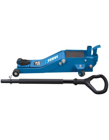 1 - Cric a carrello in acciaio a profilo basso 2 ton Fervi 0457
