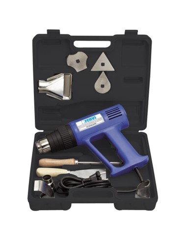 1 - Pistola termica set sverniciatore + accessori Fervi 0694