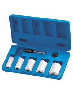 1 - Kit seghe a tazza riparatore in valigetta 7 pz per trapano Fervi 0712/005