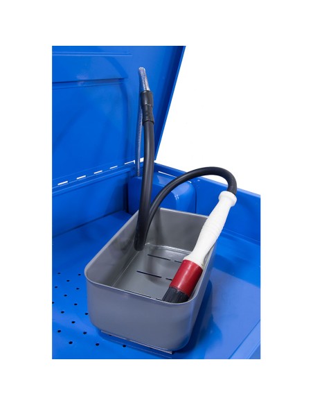 2 - Vasca di lavaggio lavapezzi 150l con pompa doppio uso Fervi 0038