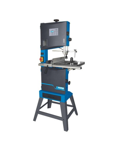 2 - Sega a nastro banco verticale per legno 750w taglio 305 mm Fervi 0509/305