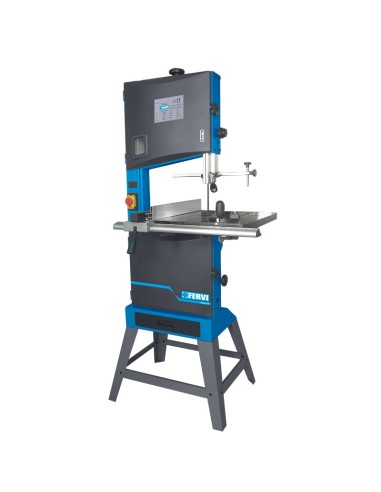 2 - Sega a nastro banco verticale per legno 1100w taglio 340 mm Fervi 0509/340