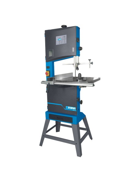 2 - Sega a nastro banco verticale per legno 1100w taglio 340 mm Fervi 0509/340