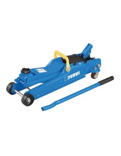 1 - Cric a carrello in acciaio a profilo basso 2 ton Fervi 0567
