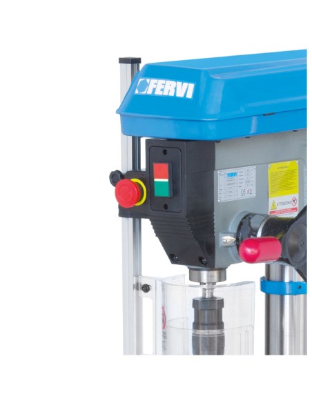 4 - Trapano a colonna con trasmissione a cinghia 750w Fervi 0752cm3
